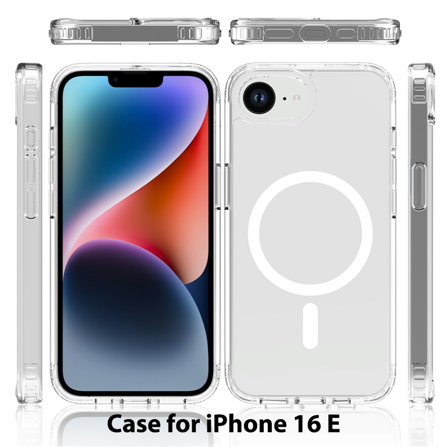 EDGE Mag Clear Case for Apple iPhone 17e / 16e - Clear - EDMGCLIPH16E-CL-3.jpg
