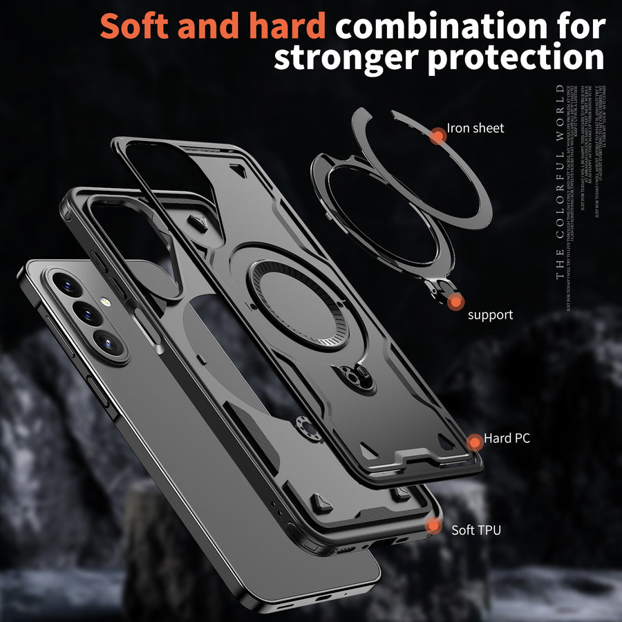 EDGE Mag Duo Case with Magnetic Kickstand Ring for Samsung Galaxy A27 5G - Black - EDMGDUOA27-BK-1.jpg