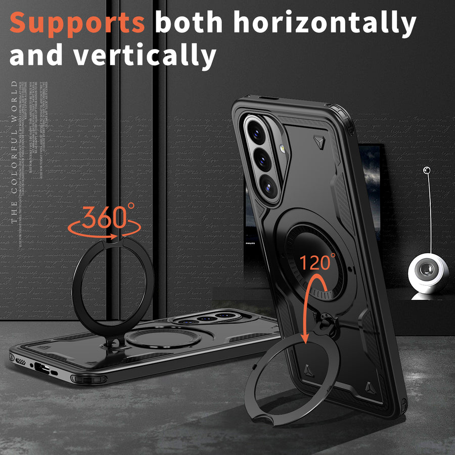EDGE Mag Duo Case with Magnetic Kickstand Ring for Samsung Galaxy A27 5G - Black - EDMGDUOA27-BK-2.jpg