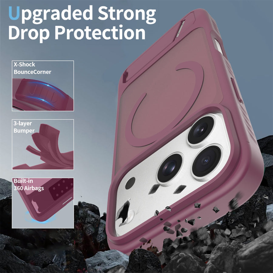 EDGE Mag Pro Case with Kickstand for Apple iPhone 18 Pro / 17 Pro - Cherry Red - EDMGPR18P-CH-5.jpg