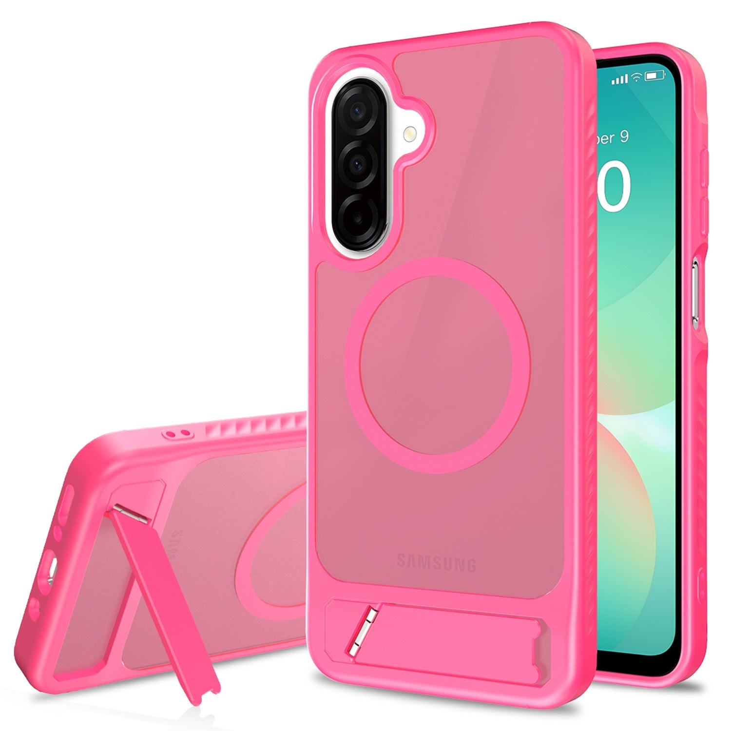 EDGE Mag Pro Case with Kickstand for Samsung Galaxy A17 5G / Galaxy A16 5G - Hot Pink