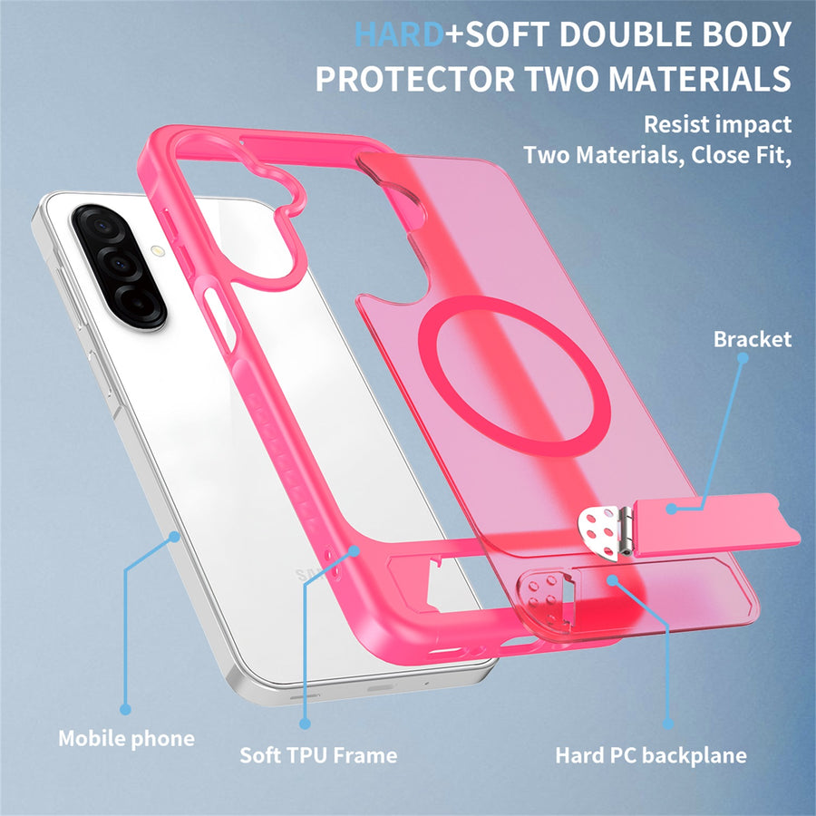 EDGE Mag Pro Case with Kickstand for Samsung Galaxy A17 5G / Galaxy A16 5G - Hot Pink - EDMGPRA17-HP-12.jpg