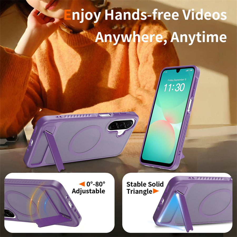 EDGE Mag Pro Case with Kickstand for Samsung Galaxy A17 5G / Galaxy A16 5G - Purple - EDMGPRA17-PR-4.jpg