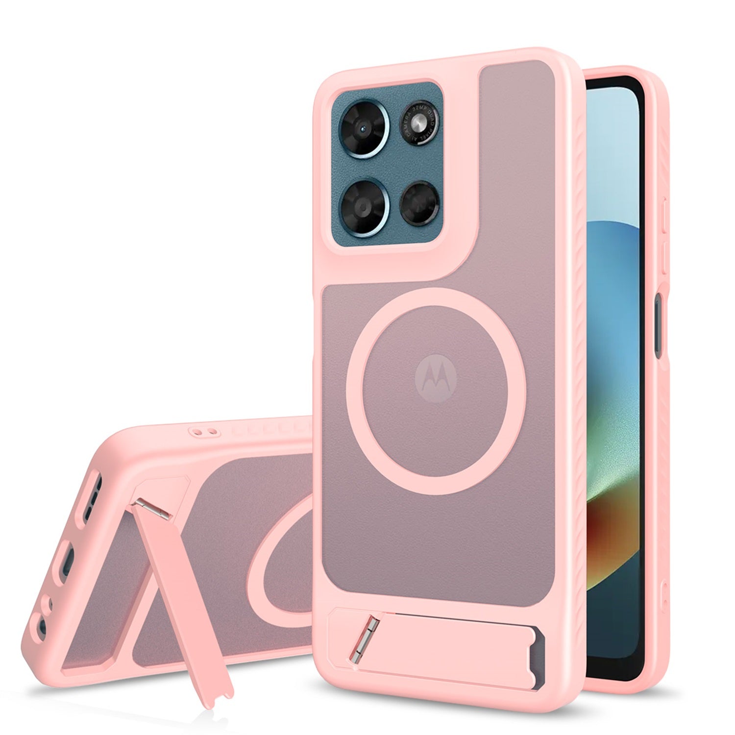 EDGE Mag Pro Case with Kickstand for Motorola Moto G Play (2026)/Moto G 5G (2026) / Moto G 5G (2025) - Light Pink