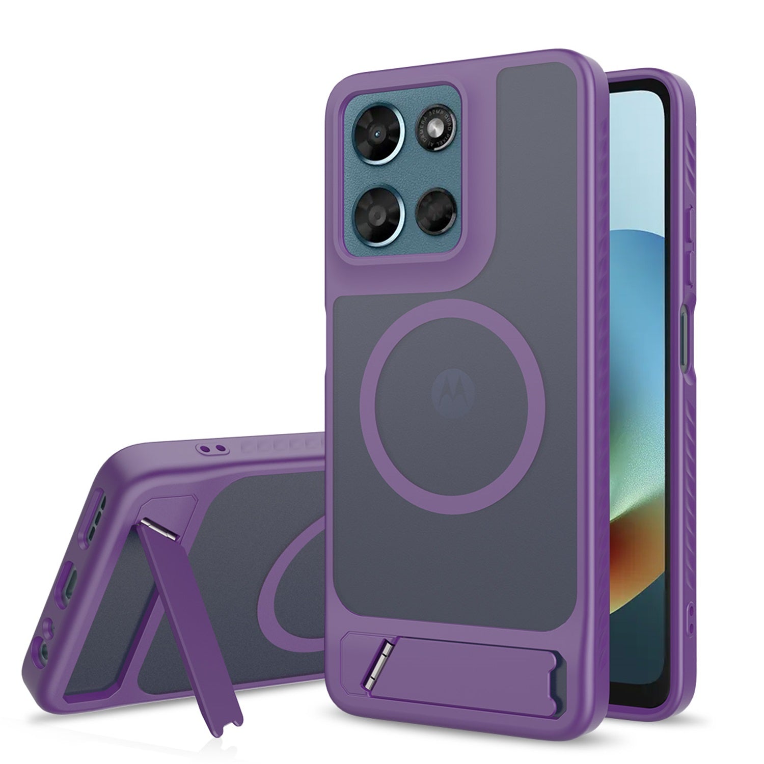EDGE Mag Pro Case with Kickstand for Motorola Moto G Play (2026)/Moto G 5G (2026) / Moto G 5G (2025) - Purple