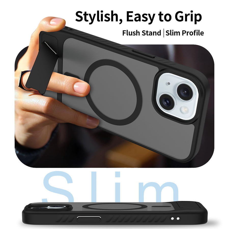 EDGE Mag Pro Case with Kickstand for Apple iPhone 17e / 16e / 15 / 14 / 13 - Black - EDMGPRIPH15-BK-6.jpg