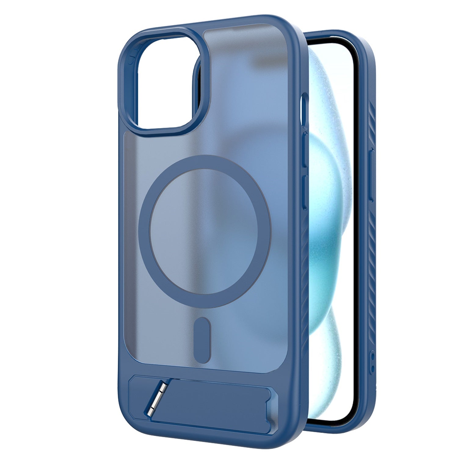EDGE Mag Pro Case with Kickstand for Apple iPhone 17e / 16e / 15 / 14 / 13 - Blue - EDMGPRIPH15-BL-3.jpg