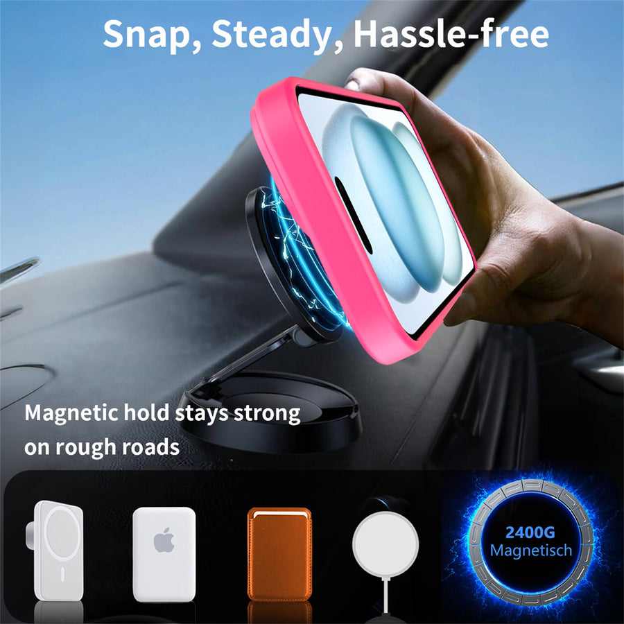 EDGE Mag Pro Case with Kickstand for Apple iPhone 17e / 16e / 15 / 14 / 13 - Hot Pink - EDMGPRIPH15-HP-7.jpg