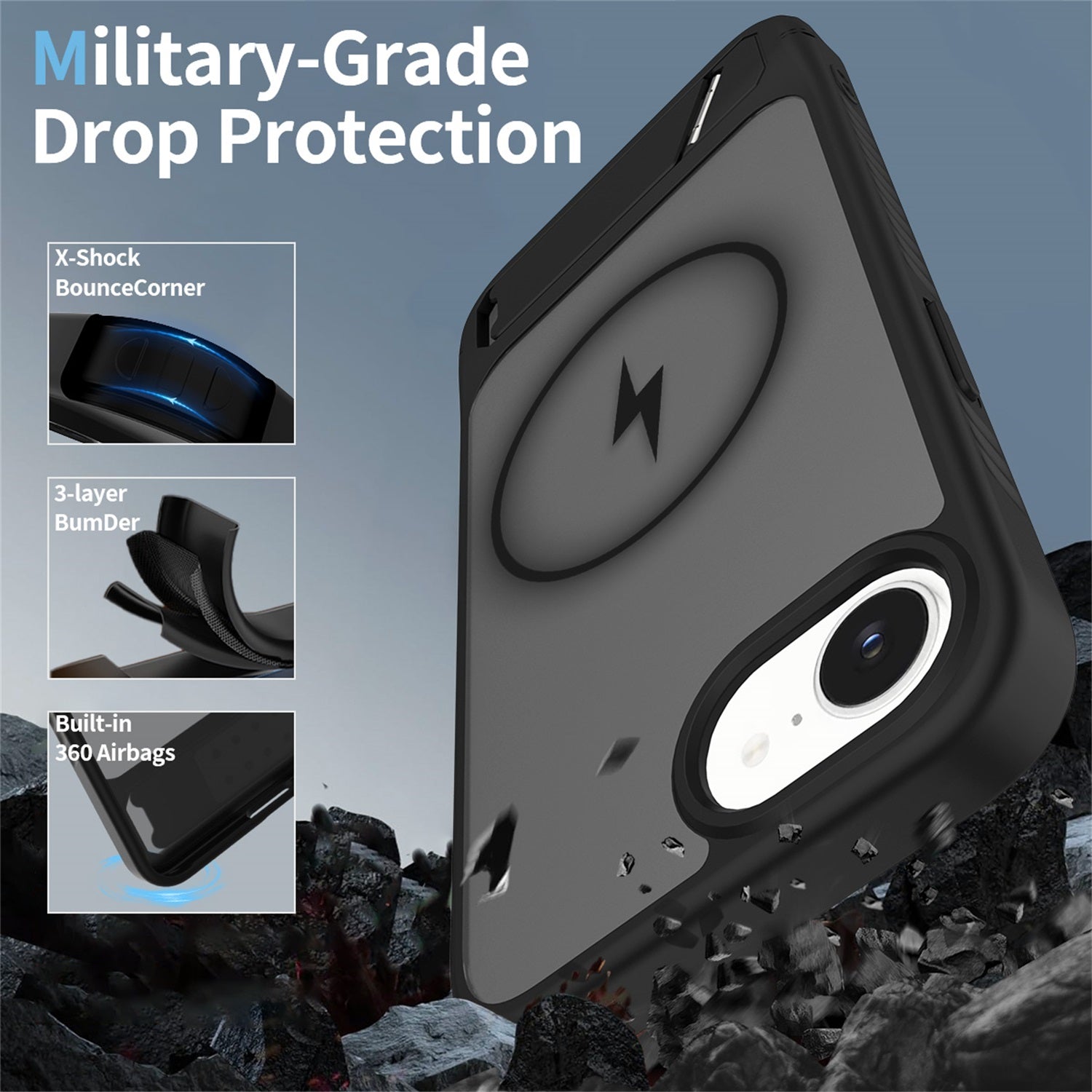 EDGE Mag Pro Case with Kickstand for Apple iPhone 17e / 16e - Black - EDMGPRIPH16E-BK-5.jpg