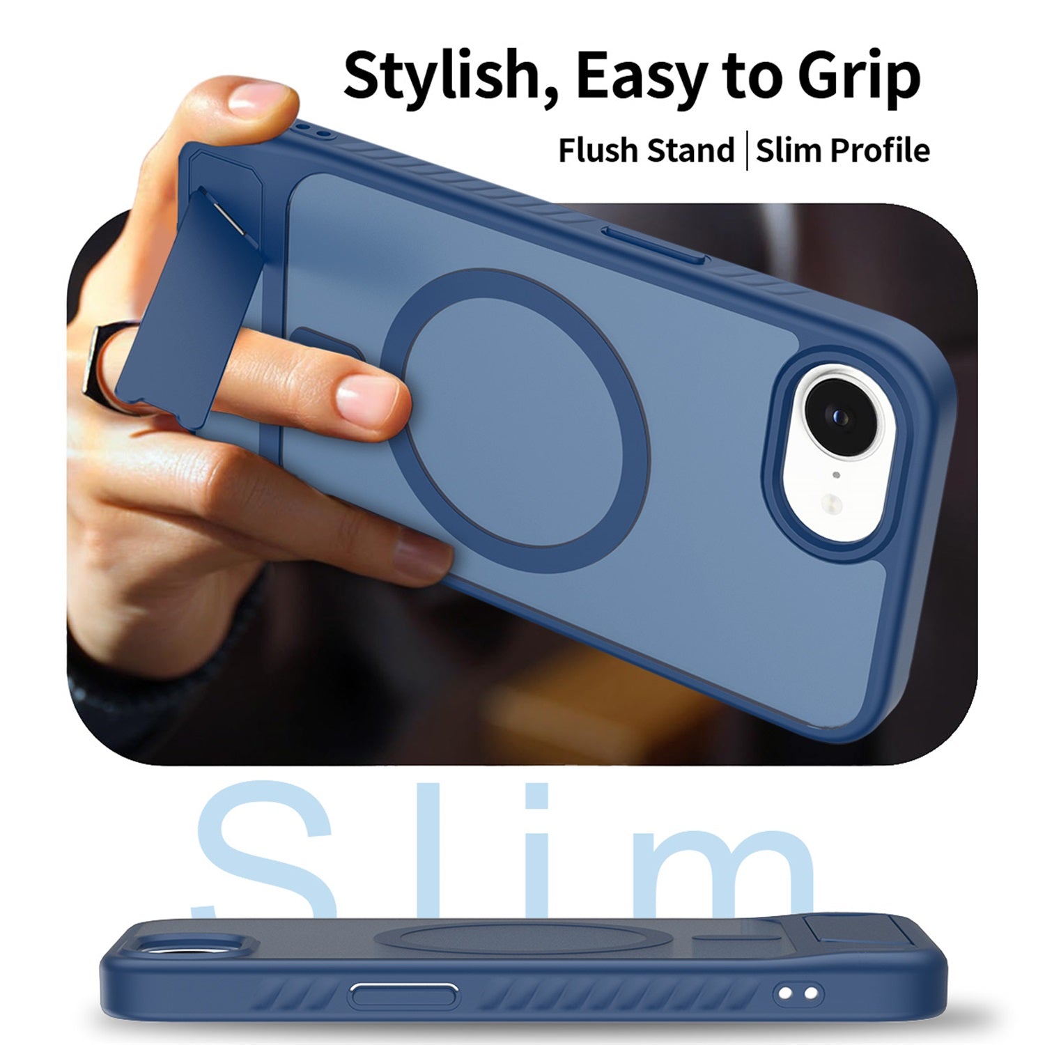 EDGE Mag Pro Case with Kickstand for Apple iPhone 17e / 16e - Blue - EDMGPRIPH16E-BL-5.jpg