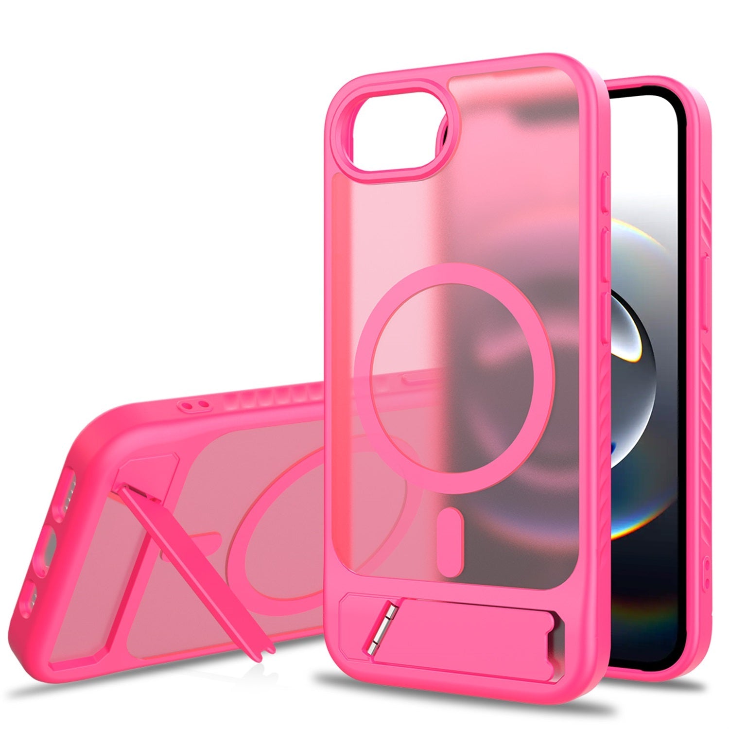 EDGE Mag Pro Case with Kickstand for Apple iPhone 17e / 16e - Hot Pink