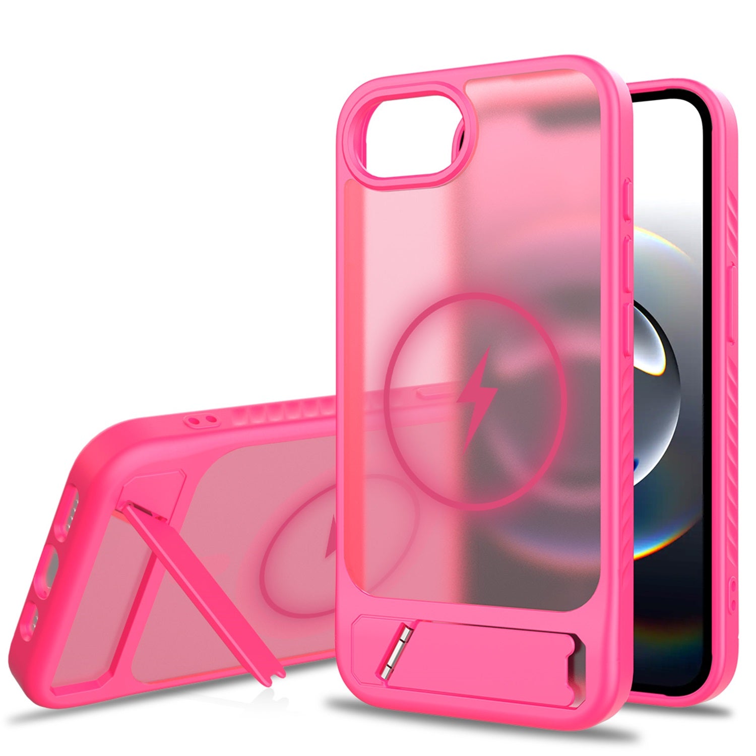 EDGE Mag Pro Case with Kickstand for Apple iPhone 17e / 16e - Hot Pink - EDMGPRIPH16E-HP-2.jpg