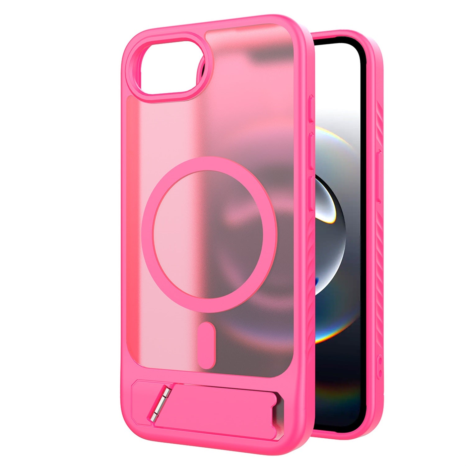 EDGE Mag Pro Case with Kickstand for Apple iPhone 17e / 16e - Hot Pink - EDMGPRIPH16E-HP-3.jpg