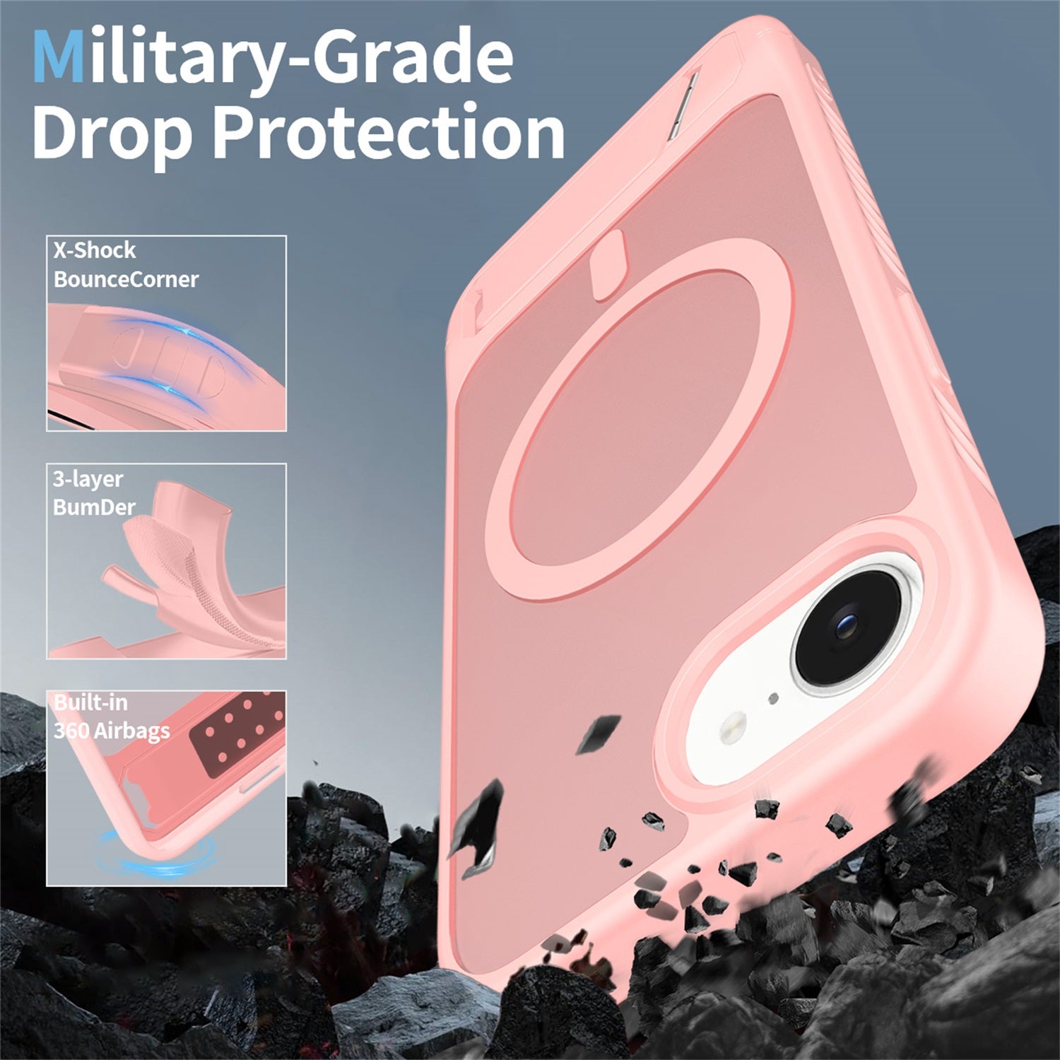 EDGE Mag Pro Case with Kickstand for Apple iPhone 17e / 16e - Light Pink - EDMGPRIPH16E-LP-3.jpg