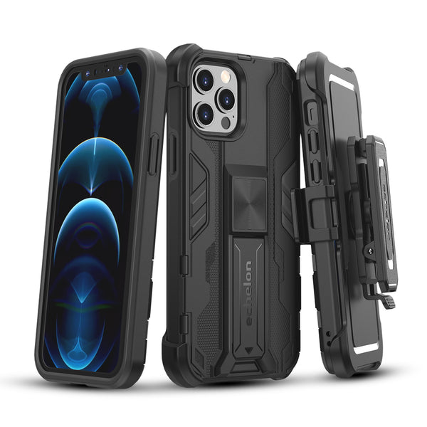 echelon Reflex Series Case with Holster for Apple iPhone 12 / 12 Pro - Black - EIP12PCSRSKS301-2.jpg