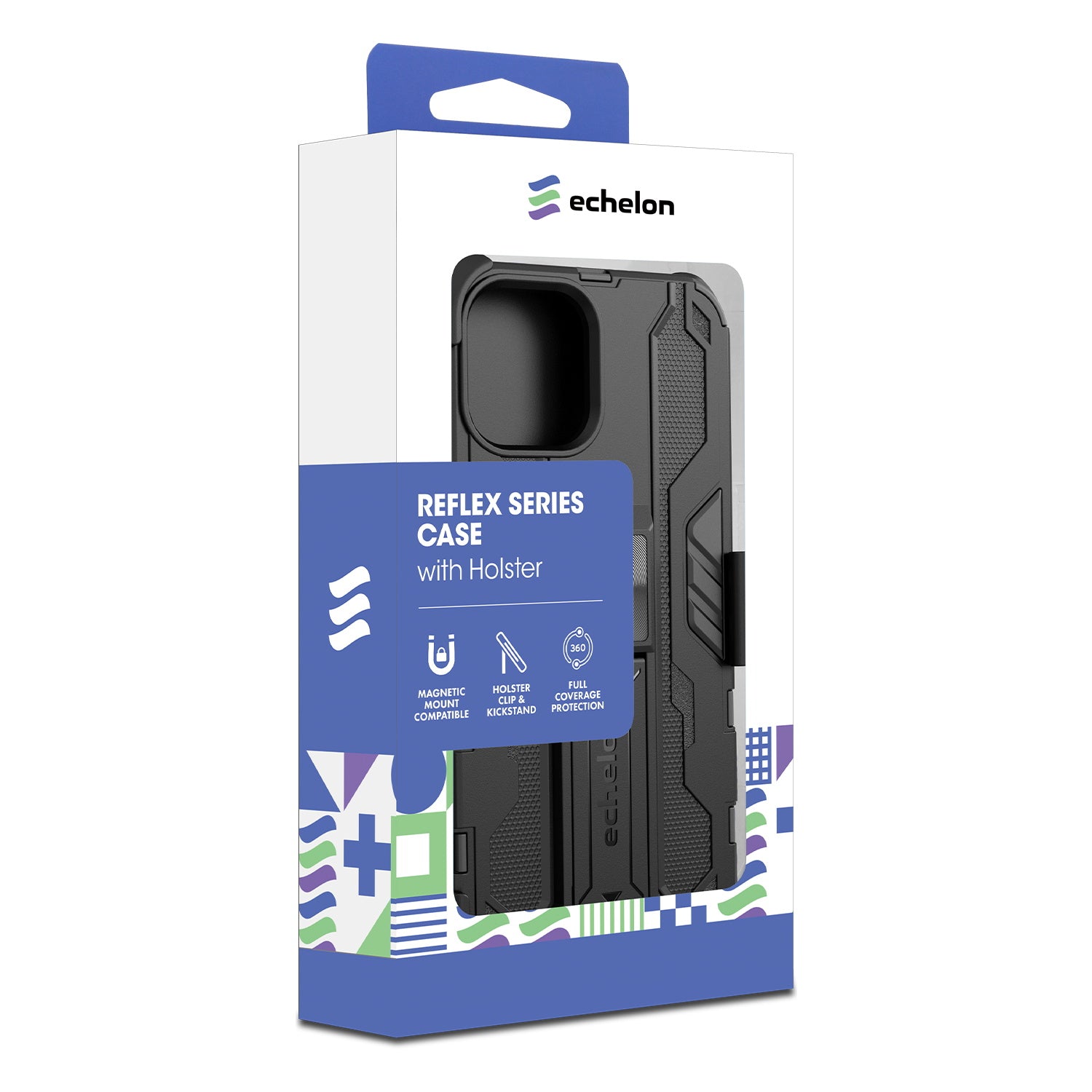 echelon Reflex Series Case with Holster for Apple iPhone 12 / 12 Pro - Black