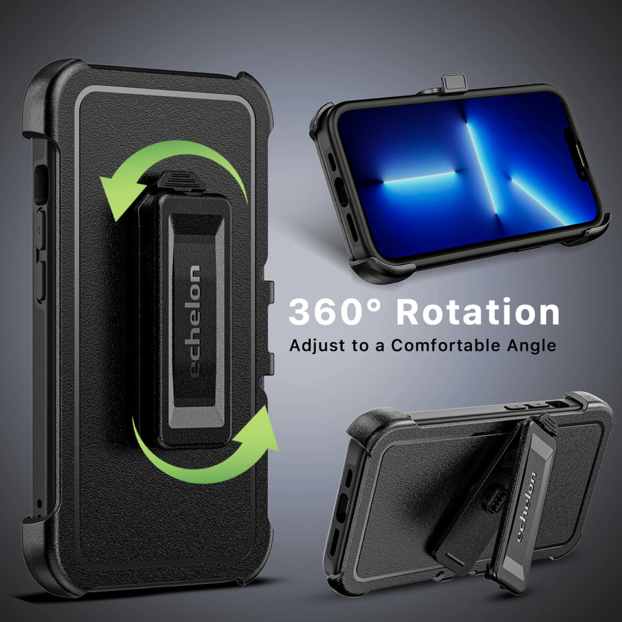 echelon Fuse Series MagSafe Case with Holster for Apple iPhone 17e / 16e / 14 / 13 - Black - EIP13CSD5MS301-6.jpg