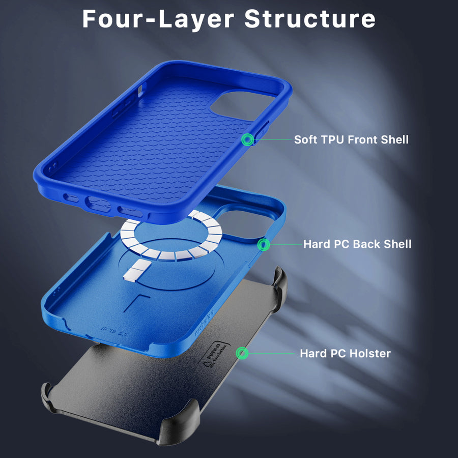 echelon Fuse Series MagSafe Case with Holster for Apple iPhone 17e / 16e / 14 / 13 - Blue - EIP13CSD5MS304-3.jpg