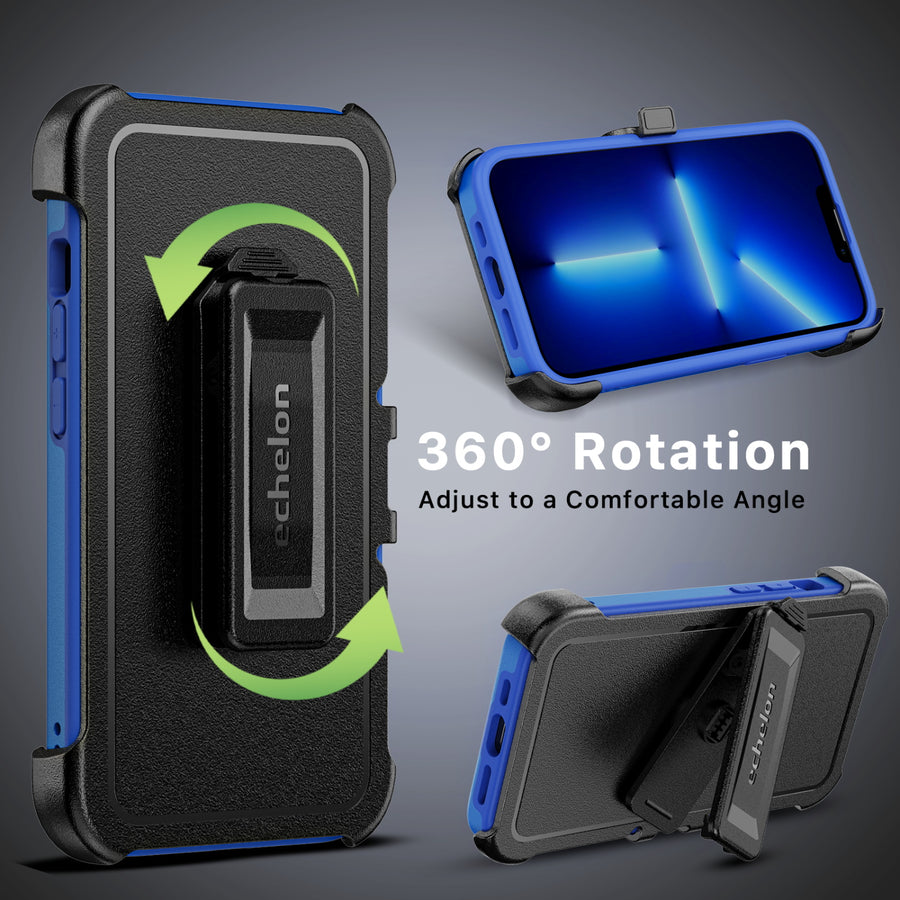 echelon Fuse Series MagSafe Case with Holster for Apple iPhone 17e / 16e / 14 / 13 - Blue - EIP13CSD5MS304-6.jpg