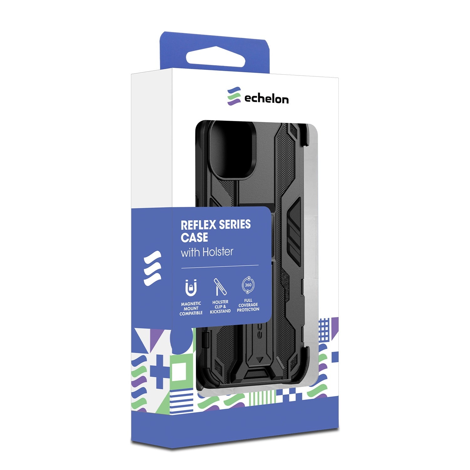 echelon Reflex Series Case with Holster for Apple iPhone 17e / 16e / 14 / 13 - Black