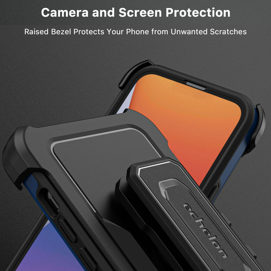 echelon Reflex Series Case with Holster for Apple iPhone 17e / 16e / 14 / 13 - Reflex Blue - EIP13CSRSKS303-4.jpg