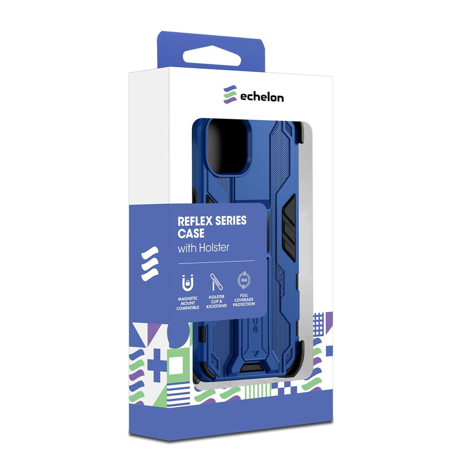 echelon Reflex Series Case with Holster for Apple iPhone 17e / 16e / 14 / 13 - Reflex Blue