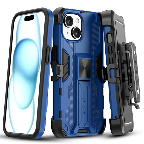 echelon Reflex Series Case with Holster for Apple iPhone 15 - Reflex Blue - EIP15CSRSKS303-2.jpg