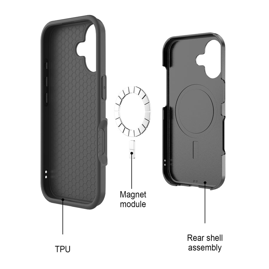 echelon Fuse Series w/ MagSafe Case for Apple iPhone 17 - Black - EIP17CSD5MS101-7.jpg