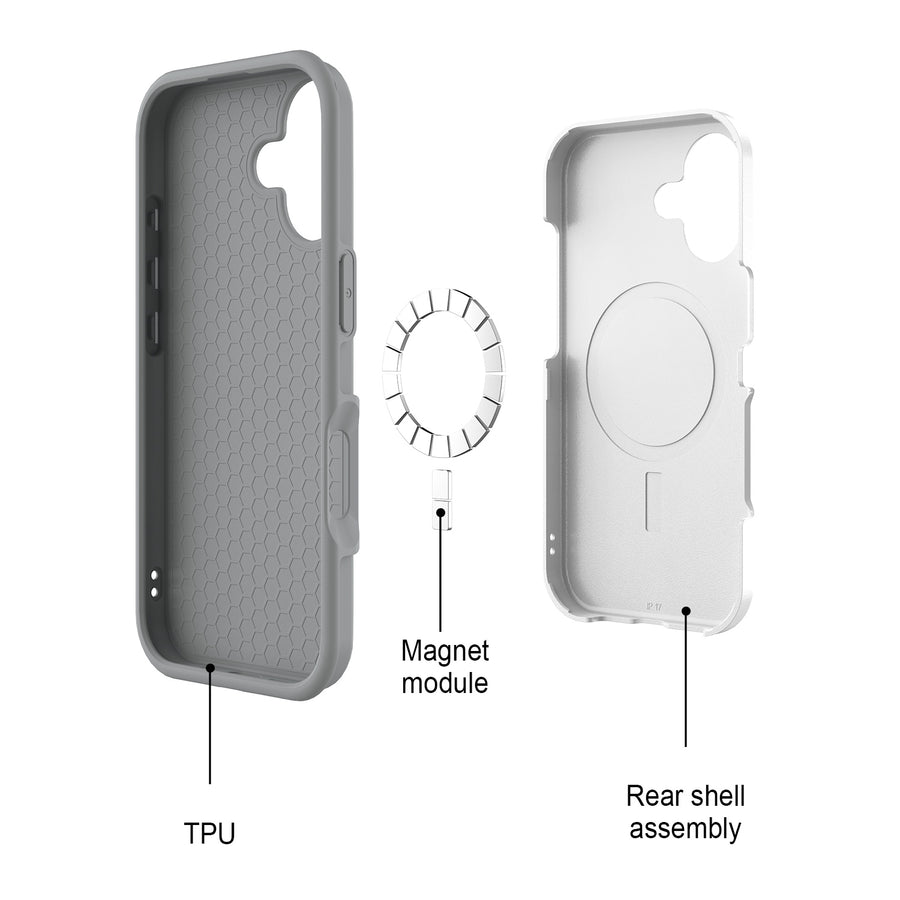 echelon Fuse Series w/ MagSafe Case for Apple iPhone 17 - White - EIP17CSD5MS108-7.jpg