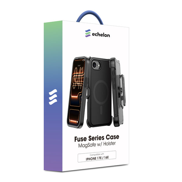 echelon Fuse Series MagSafe Case with Holster for Apple iPhone 17e / 16e - Black - EIP17ECSD5MS301-2.jpg