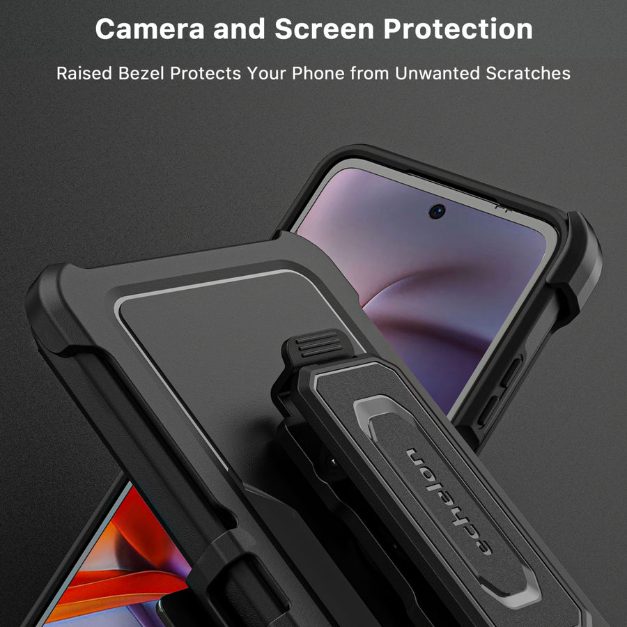 echelon Reflex Series Case with Holster for Motorola Moto G 5G (2025) - Black - EMG5G25CSRSKS301-4.jpg