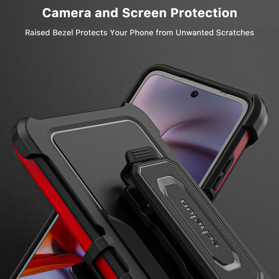 echelon Reflex Series Case with Holster for Motorola Moto G 5G (2025) - Red - EMG5G25CSRSKS302-4.jpg