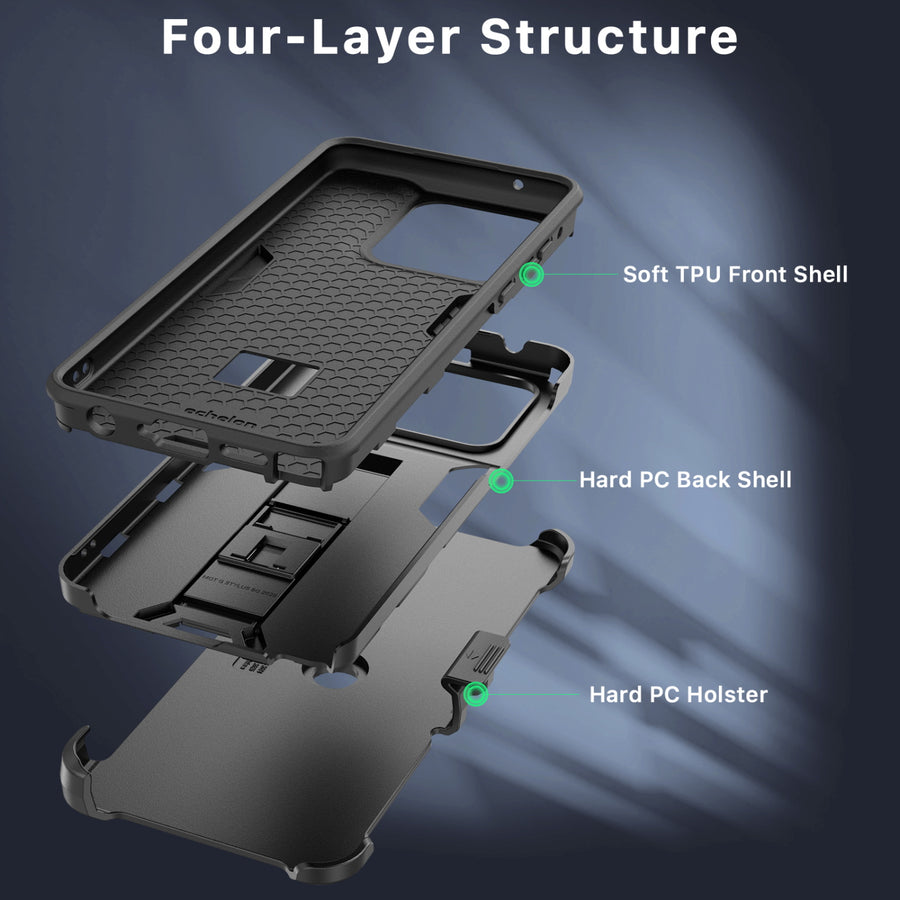 echelon Reflex Series Case with Holster for Motorola Moto G Stylus 5G (2025) - Black - EMGS5G25CSRSKS301-3.jpg