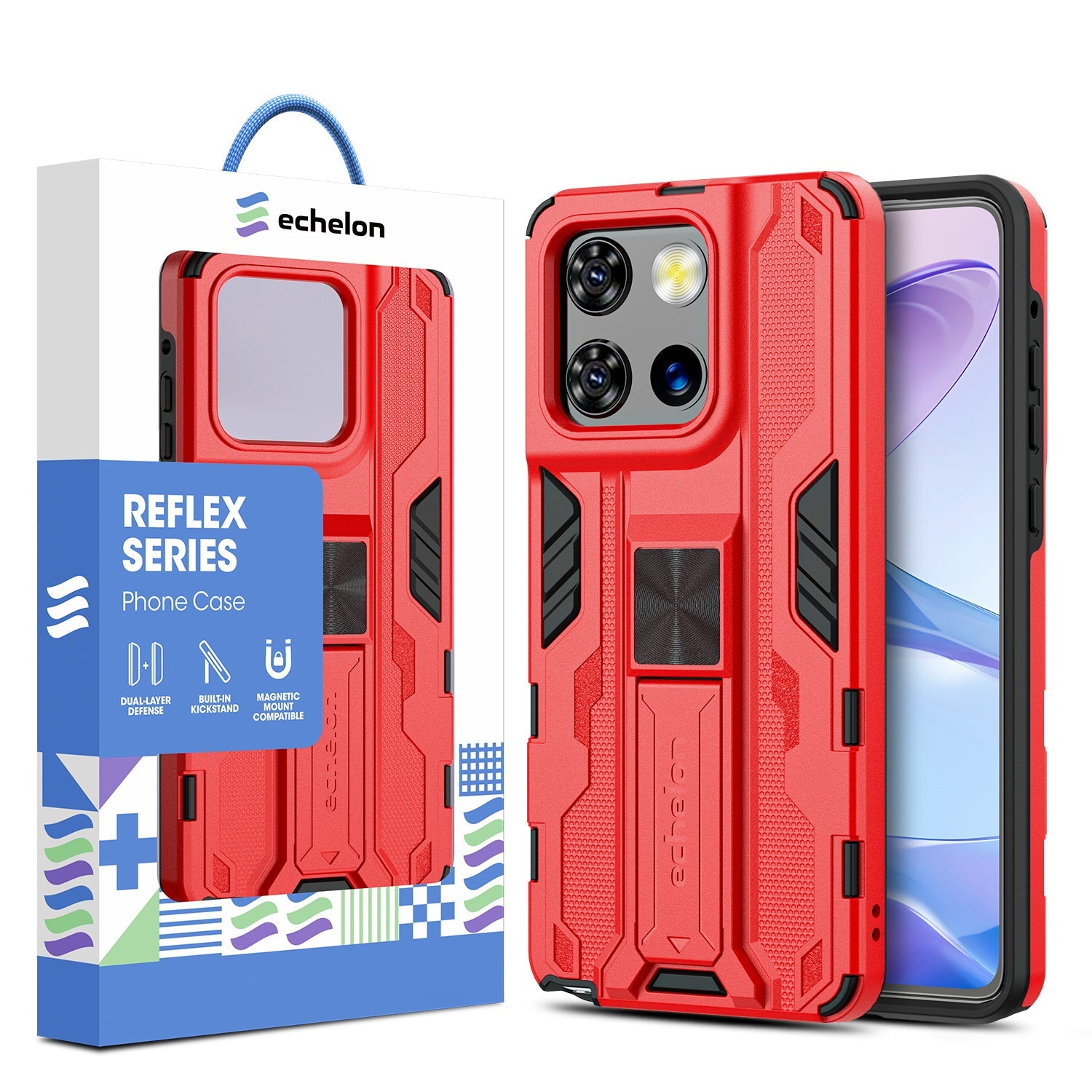 echelon Reflex Series Case w Kickstand for Motorola Moto G Stylus 5G (2026) / Moto G Stylus 5G (2025) - Red