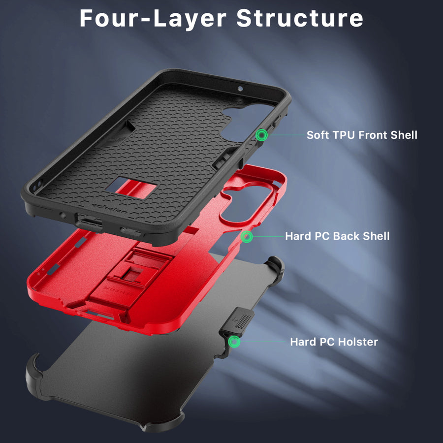 echelon Reflex Series Case with Holster for Samsung Galaxy A16 5G - Red - ESA165GCSRSKS302-3.jpg