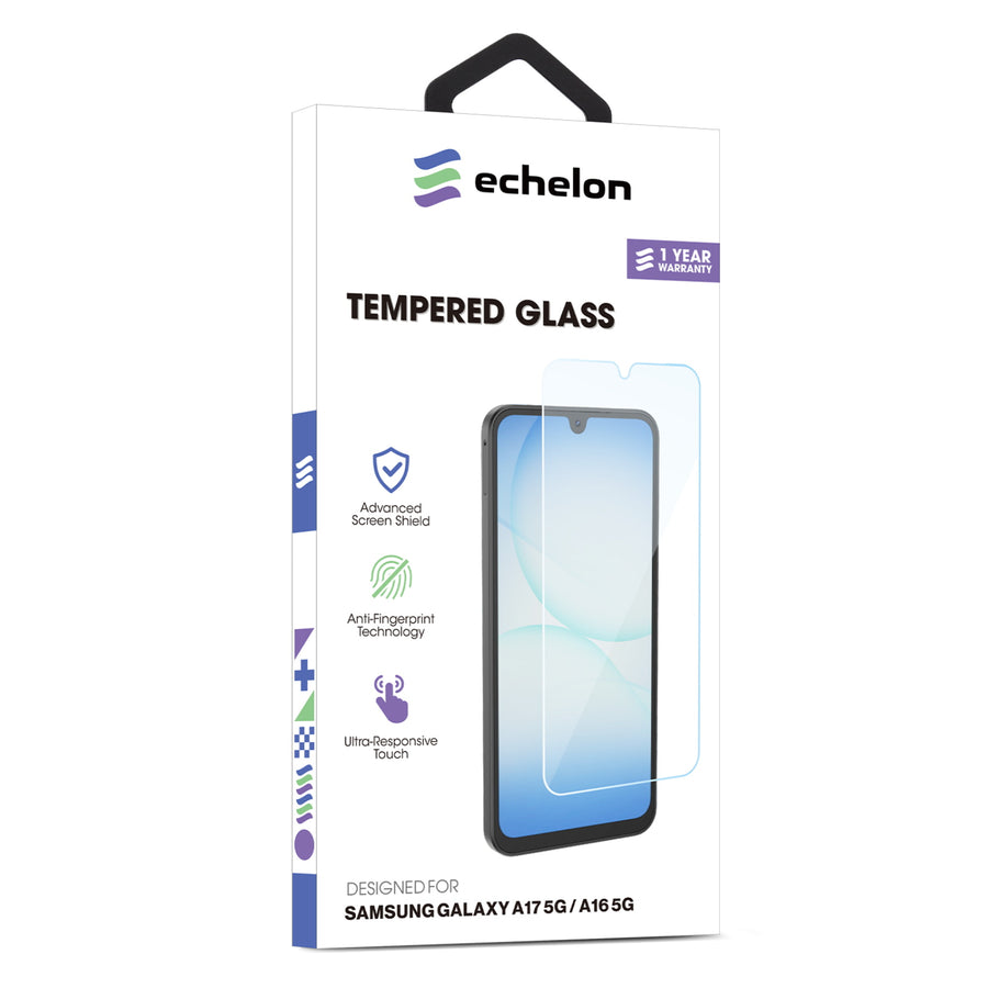 echelon Tempered Glass Screen Protector (2.5D) for Samsung Galaxy A17 5G / Galaxy A16 5G - Clear - ESA175GSCN81-8.jpg