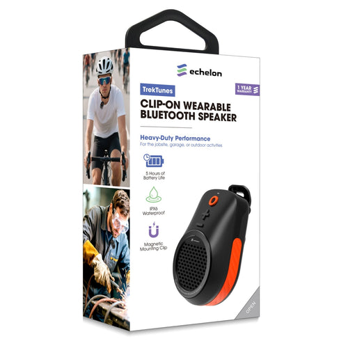 echelon TrekTunes Clip-On Wearable Wireless Speaker - Black