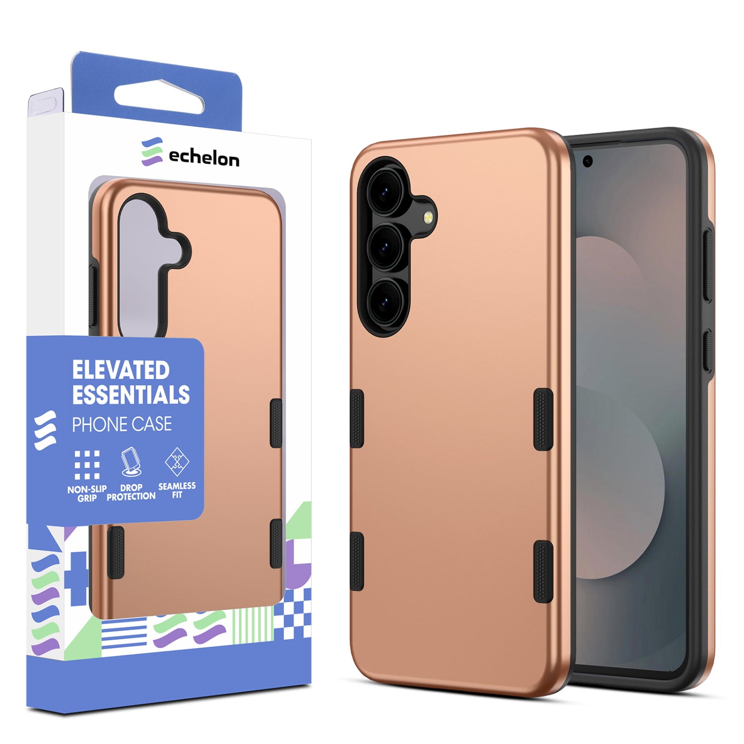 echelon Bravo Series Case for Samsung Galaxy S25 Fan Edition - Rose Gold