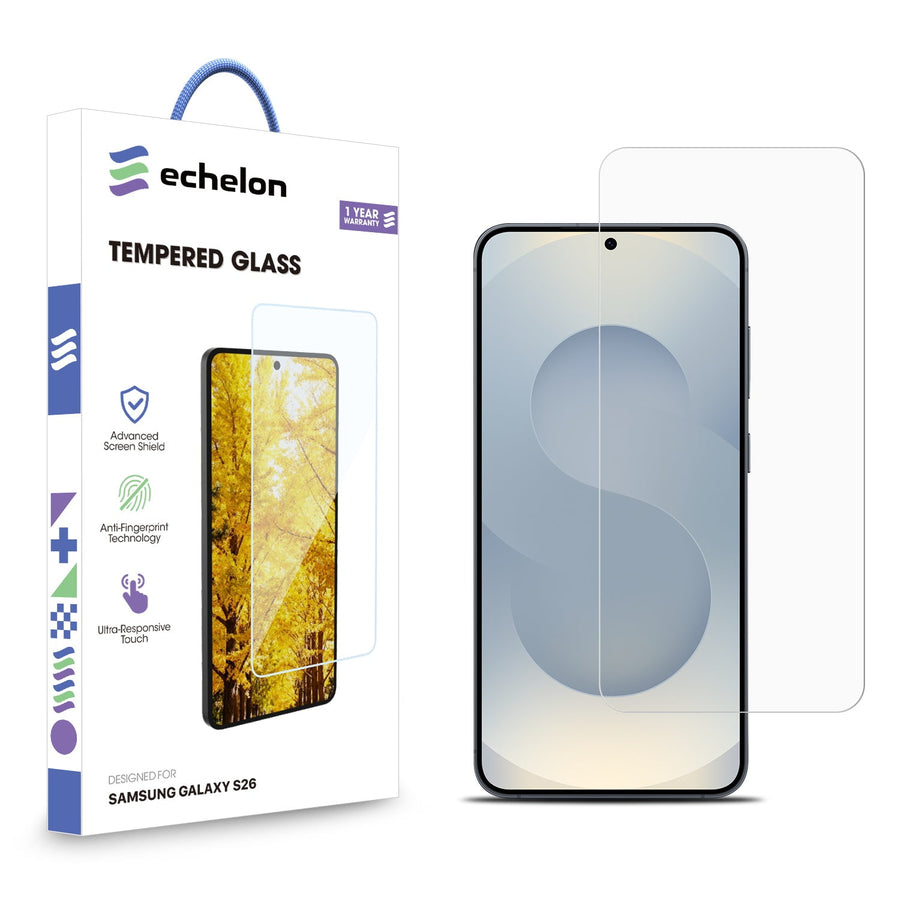 echelon Tempered Glass Screen Protector (2.5D) for Samsung Galaxy S26 - Clear