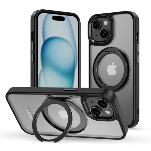 FDN RingRound 360° Kickstand Case w/ MagSafe for Apple iPhone 15 - Black - FIP15CSFGMS331-2.jpg