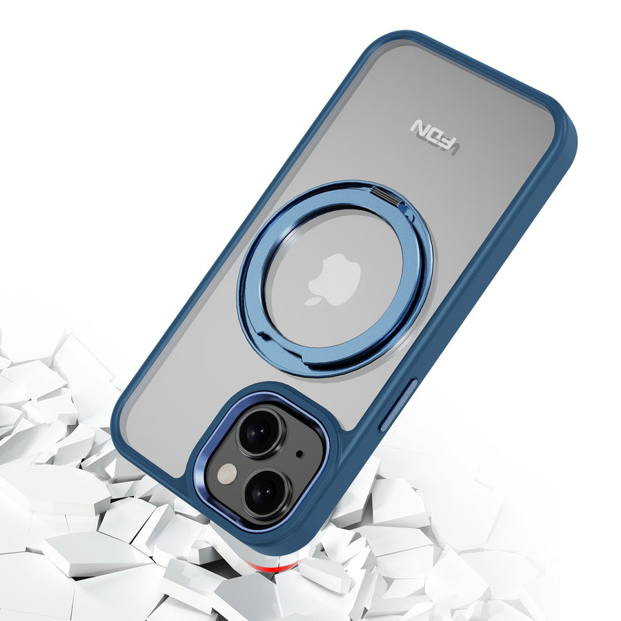 FDN RingRound 360° Kickstand Case w/ MagSafe for Apple iPhone 15 - Blue - FIP15CSFGMS332-5.jpg