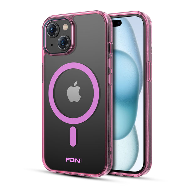 FDN Clear Series MagSafe Case for Apple iPhone 15 - Pink - FIP15CSFSST222-2.jpg