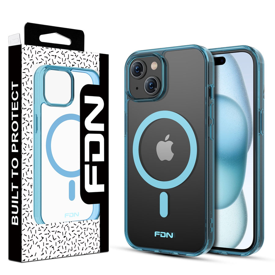 FDN Clear Series MagSafe Case for Apple iPhone 15 - Blue