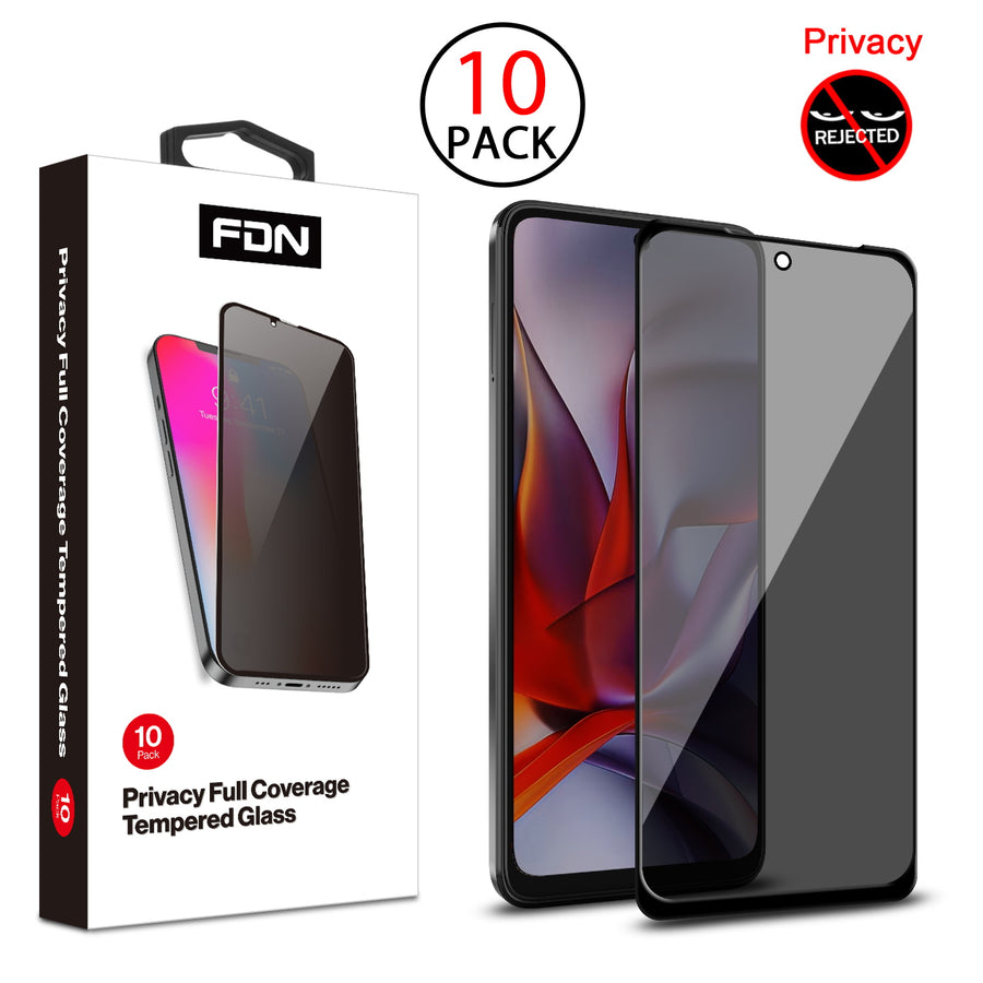 FDN Privacy Full Coverage Tempered Glass Screen Protector (10-pack) for Motorola Moto G 5G (2025) - Black - FMG5G25SCF112TEN-1.jpg