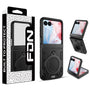 FDN Anti-Drop Hybrid Protector Case (with Ring Stand) for Motorola razr (2024) - Black / Black