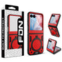 FDN Anti-Drop Hybrid Protector Case (with Ring Stand) for Motorola razr (2024) - Red / Black - FMRAZR4CSFSSS673-1.jpg
