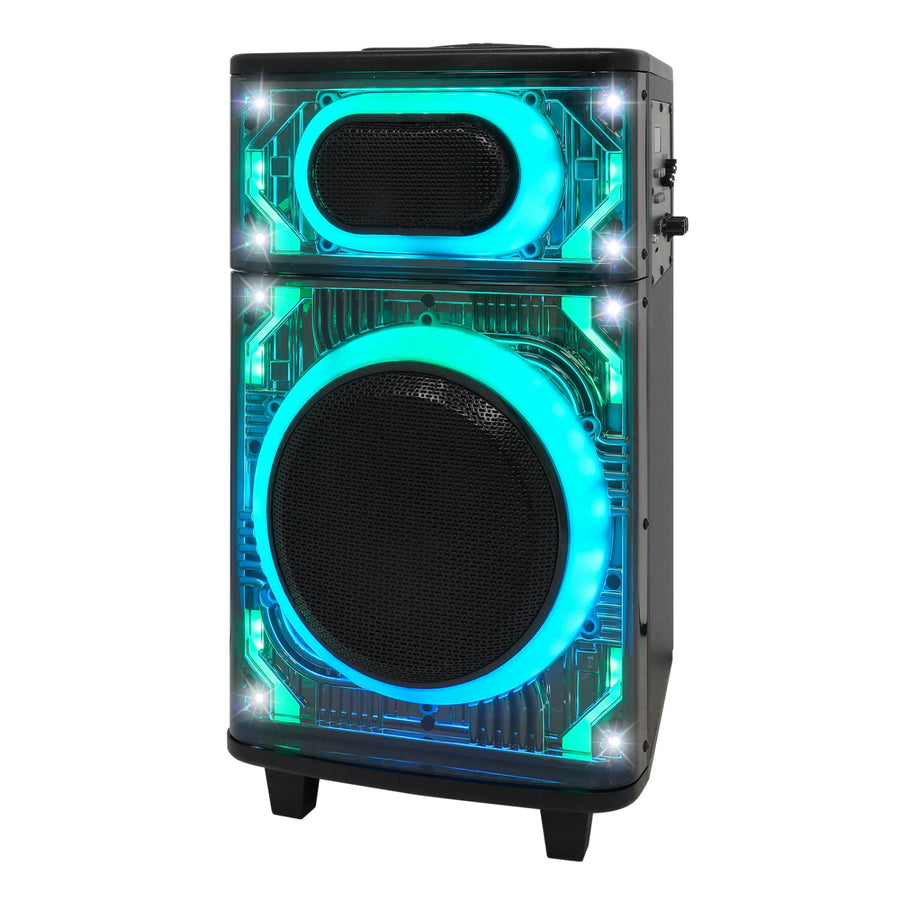 MaxPower GLOW 10 Bluetooth Karaoke Speaker with 10" Sub Woofer, Microphone and LED Lights - Black - GLOW-10-MPD1025XB-2.jpg