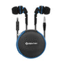 Sentry Neons Wired Ear Buds with Zipper Carrying Case - BLUE