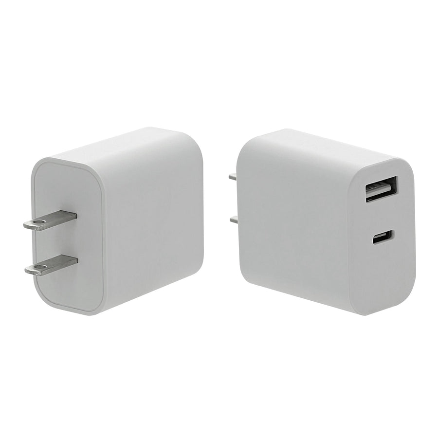Dual Port Wall Charger w. USB-C & USB-A