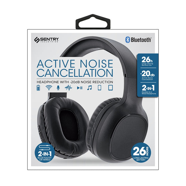 Sentry Active Noise Cancelling Bluetooth Headphones - Black - HPX-BTA010-2.jpg